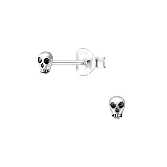 Totenkopf Ohrringe 925 Silber