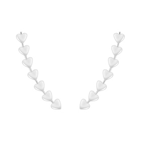 Herz Ohrklemmen 925 Silber