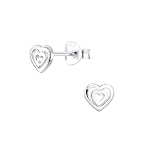 Herz Ohrringe 925 Silber