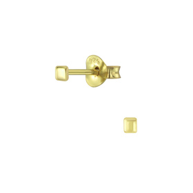 Quadratische Halb Creolen 925 Silber