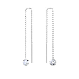 4mm Runde Zirconia Ohrringe 925 Silber