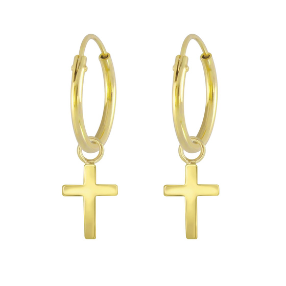 Kreuz Creolen 925 Silber