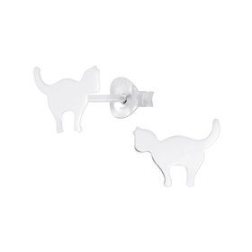 Katzen Ohrringe 925 Silber