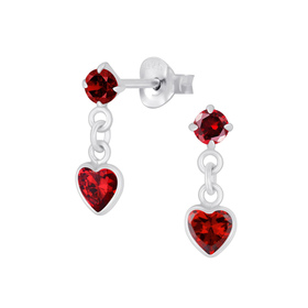 Herz Ohrringe 925 Silber