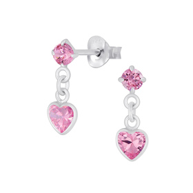 Herz Ohrringe 925 Silber