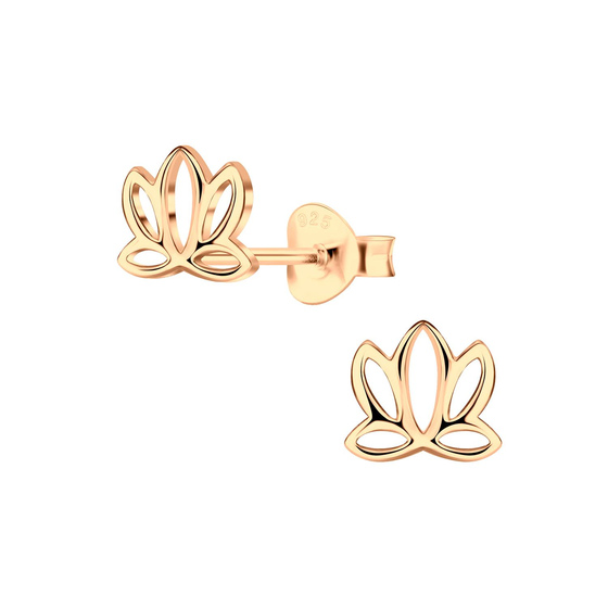 Lotusblume Ohrringe 925 Silber