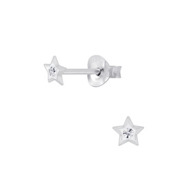 Stern Kristall Ohrringe 925 Silber