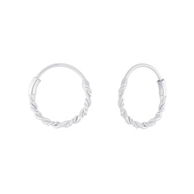 10mm Gedrehte Creolen 925 Silber