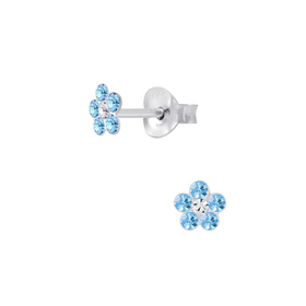 Blumen Ohrringe 925 Silber