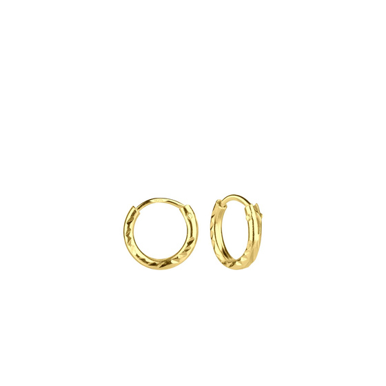 8mm Diamond Cut Creolen 925 Silber