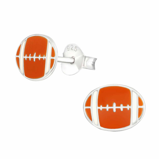 American Football Ohrringe aus 925 Silber