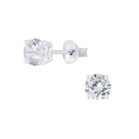 5mm Zirkonia Ohrringe 925 Silber