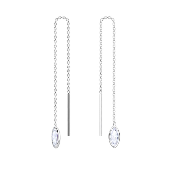 3x6mm Marquise Zirkonia Ohrringe 925 Silber