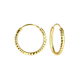 16mm Diamond Cut Creolen 925 Silber