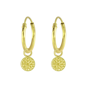 Gemusterte Creolen 925 Silber