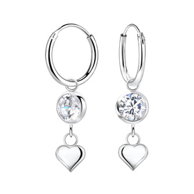 Herz Creolen 925 Silber