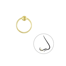 10mm Kugel Nasenring 925 Silber