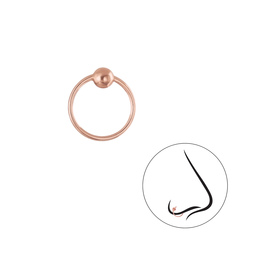 10mm Kugel Nasenring 925 Silber