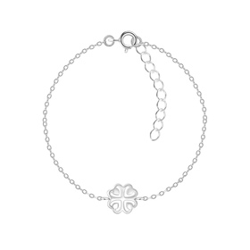 Kleeblatt Armband 925 Silber