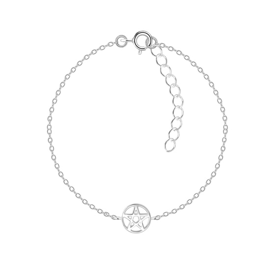 Pentagramm Armband 925 Silber