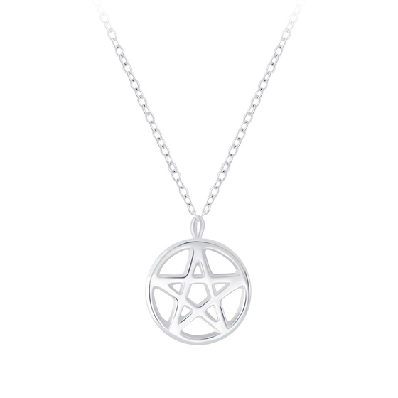 Pentagramm Halskette 925 Silber