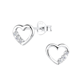 Herz Ohrringe 925 Silber