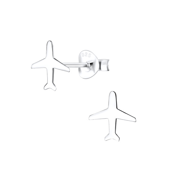 Flugzeug Ohrringe 925 Silber