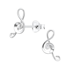Notenschl�ssel Ohrringe 925 Silber
