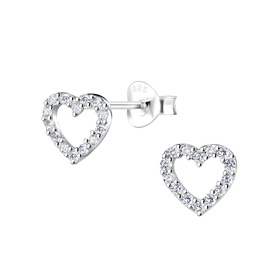 Herz Ohrringe 925 Silber