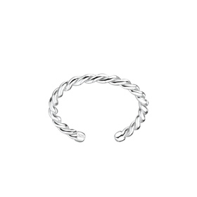 Gedrehter Zehenring 925 Silber