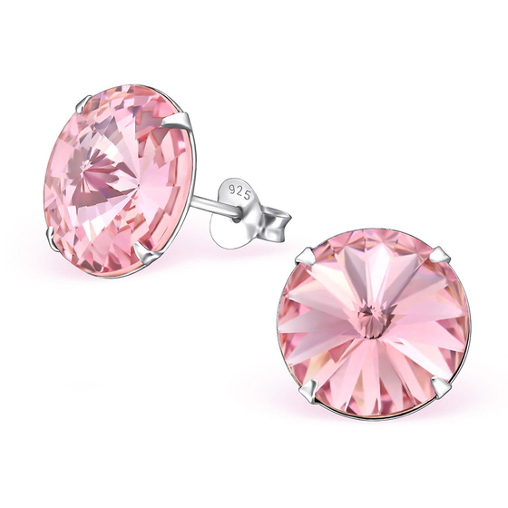 Auf dem Bild zu sehen sind Damen Ohrringe Swarovski Kristall Ohrstecker aus 925 Sterling Silver echt Silber