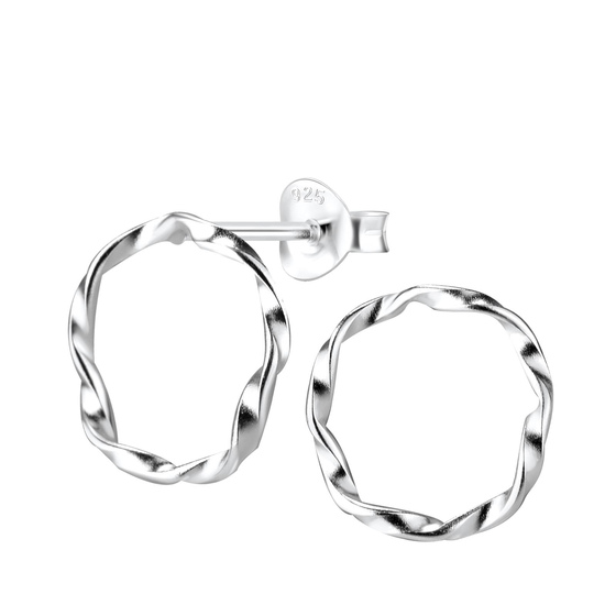 Gedrehte Ohrringe 925 Silber