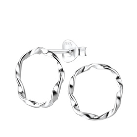 Gedrehte Ohrringe 925 Silber