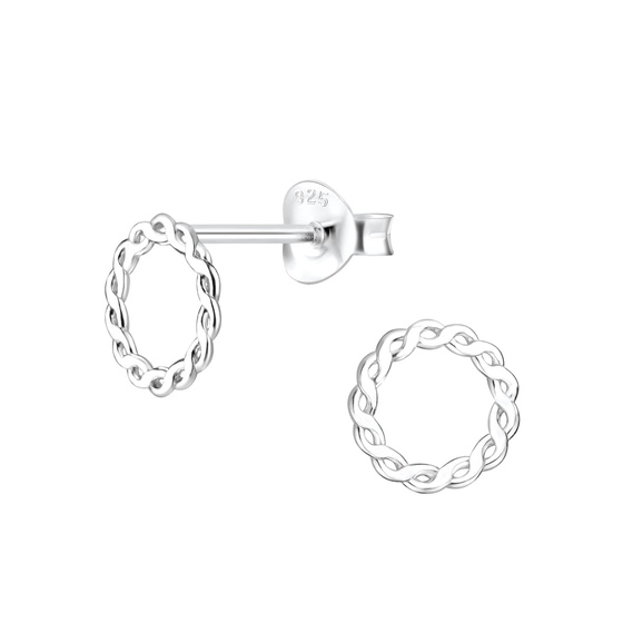 Gemusterte Ohrringe 925 Silber