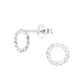 Gemusterte Ohrringe 925 Silber