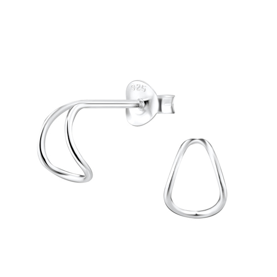 Halbcreolen Ohrringe 925 Silber