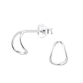 Halbcreolen Ohrringe 925 Silber