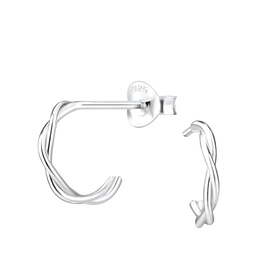 Halbcreolen Ohrringe 925 Silber
