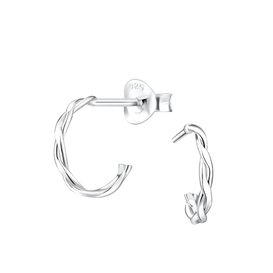 Halbcreolen Ohrringe 925 Silber