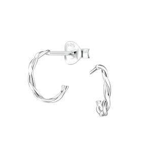 Halbcreolen Ohrringe 925 Silber