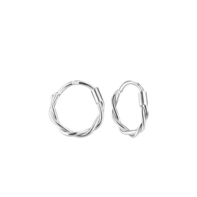 11mm Gedrehte Creolen 925 Silber