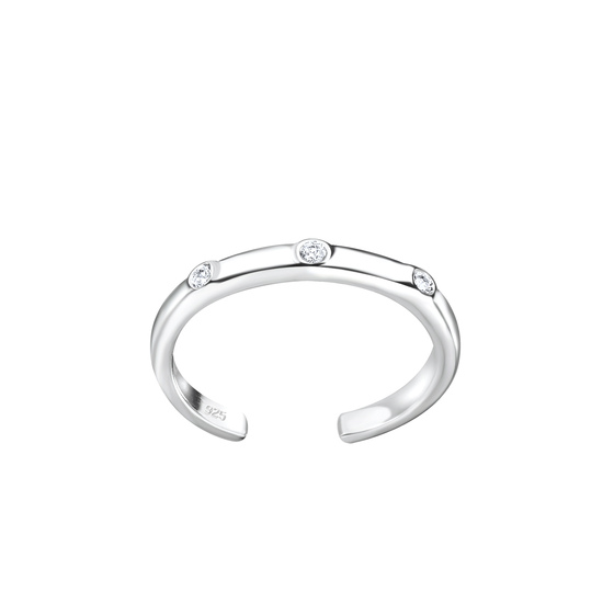 Zirkonia Zehenring 925 Silber