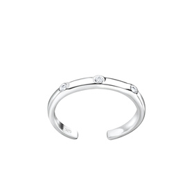 Zirkonia Zehenring 925 Silber