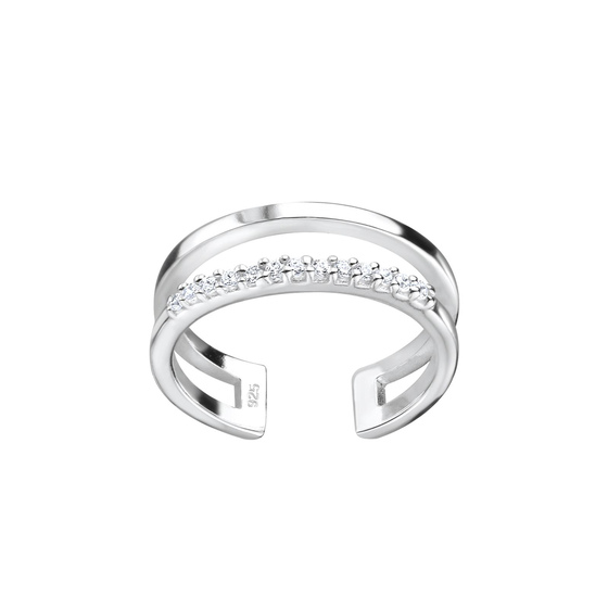 Doppel Zehenring 925 Silber