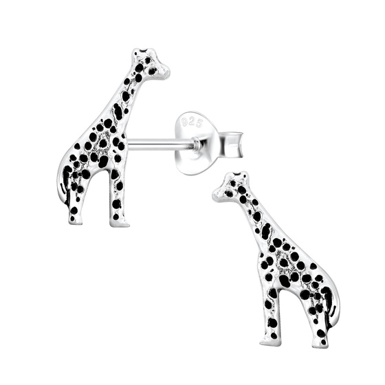 Giraffen Ohrringe 925 Silber