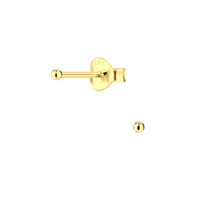 1,5mm Ball Ohrringe 925 Silber