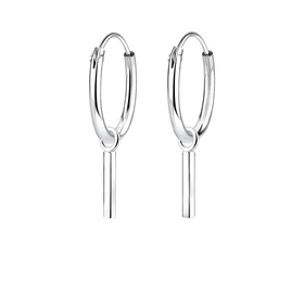 Stab Creolen 925 Silber