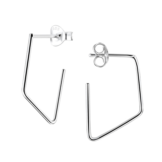 Geometrische Ohrringe 925 Silber