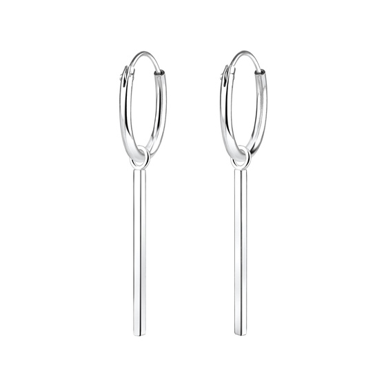 Stab Creolen 925 Silber