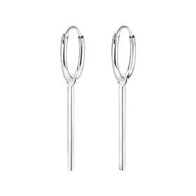 Stab Creolen 925 Silber